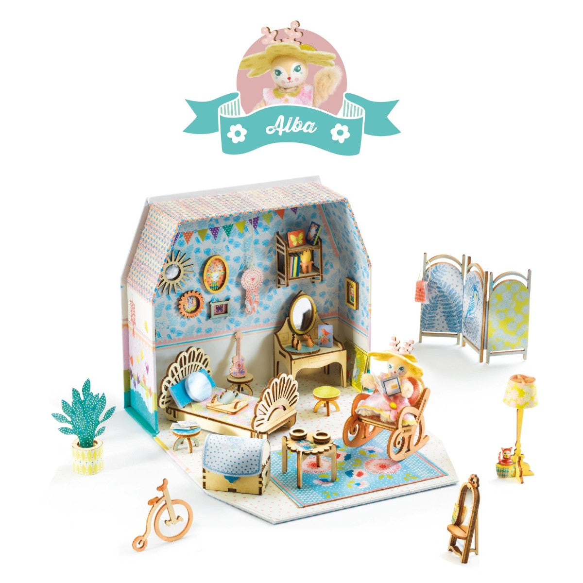 Djeco Mi House, miniature dukkehus - Alba