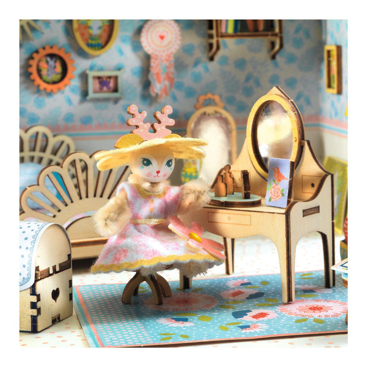 Djeco Mi House, DIY, miniatyr dockhus - Alba