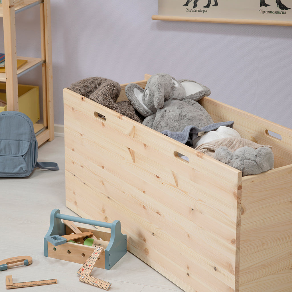 By Aulum Dana stor opbevaringskasse m hjul, flere str. - Natur