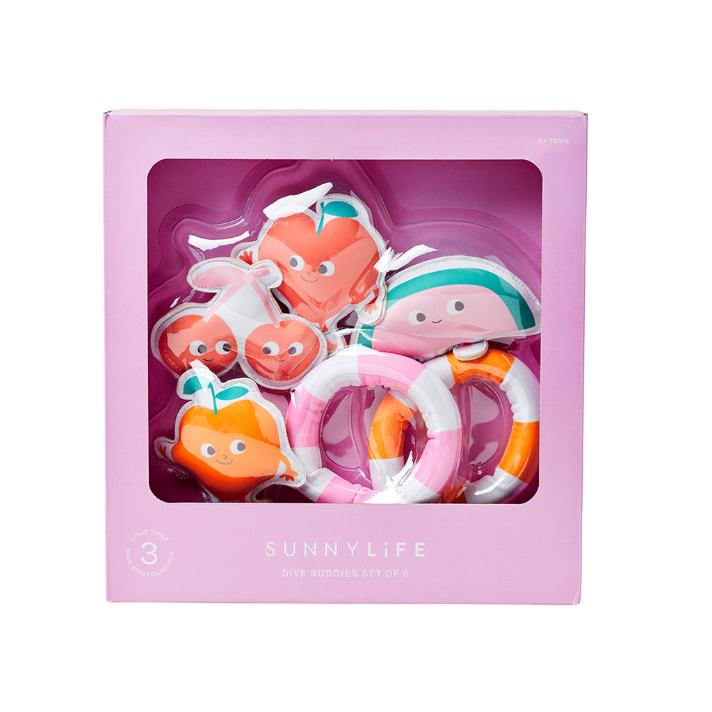 Sunnylife Dykarvänner, Peach Multi set med 6 st.