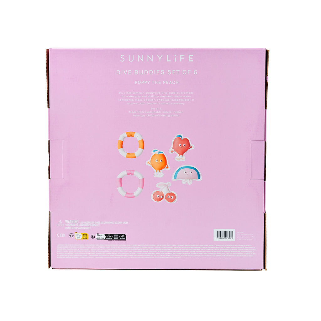 Sunnylife Dykarvänner, Peach Multi set med 6 st.