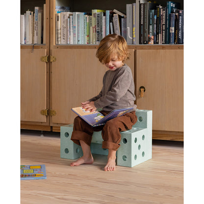 Modu byggleksak i skum, Dreamer set, 33 delar - Ocean mint/ Forest green