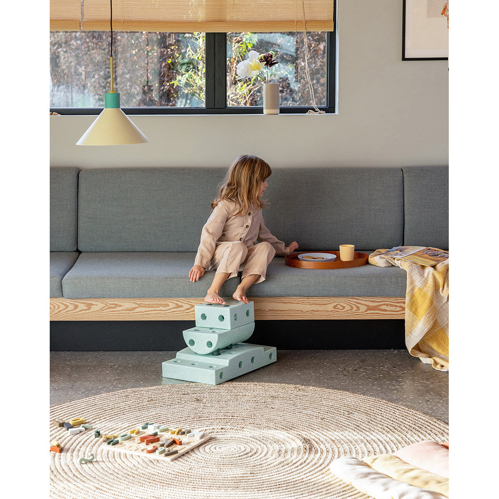 Modu byggleksak i skum, Dreamer set, 33 delar - Ocean mint/ Forest green