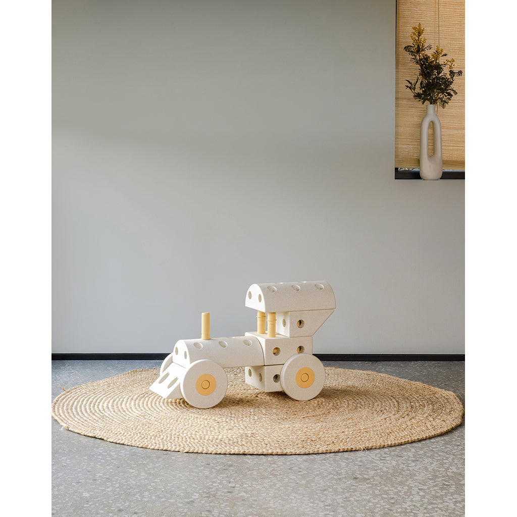 Modu byggleksak i skum, Dreamer set, 33 delar - Sand Grey / Honey Yellow