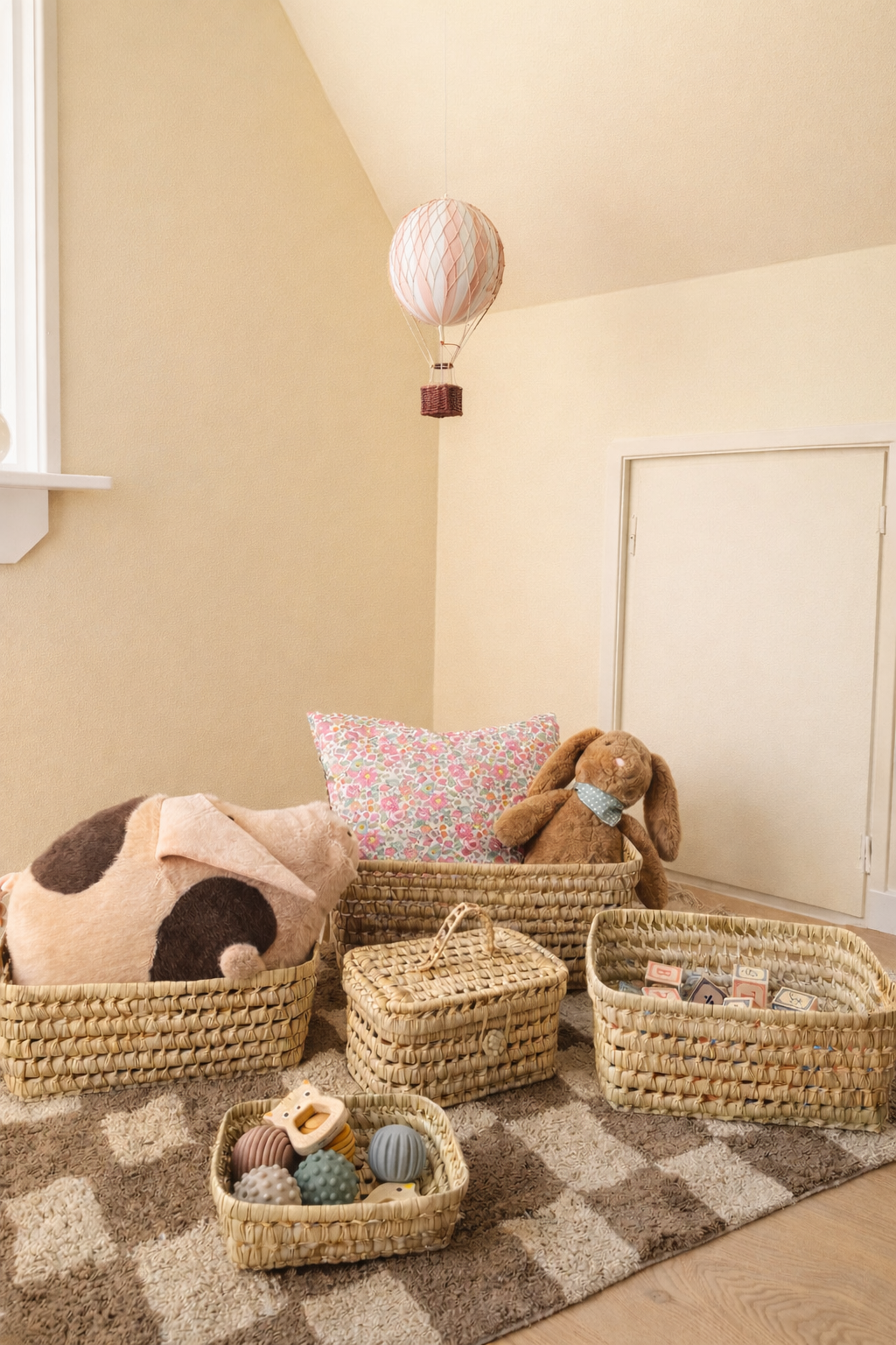 Lubilu Mini picknickkorg av palmblad, 16 x 25 x 13 cm