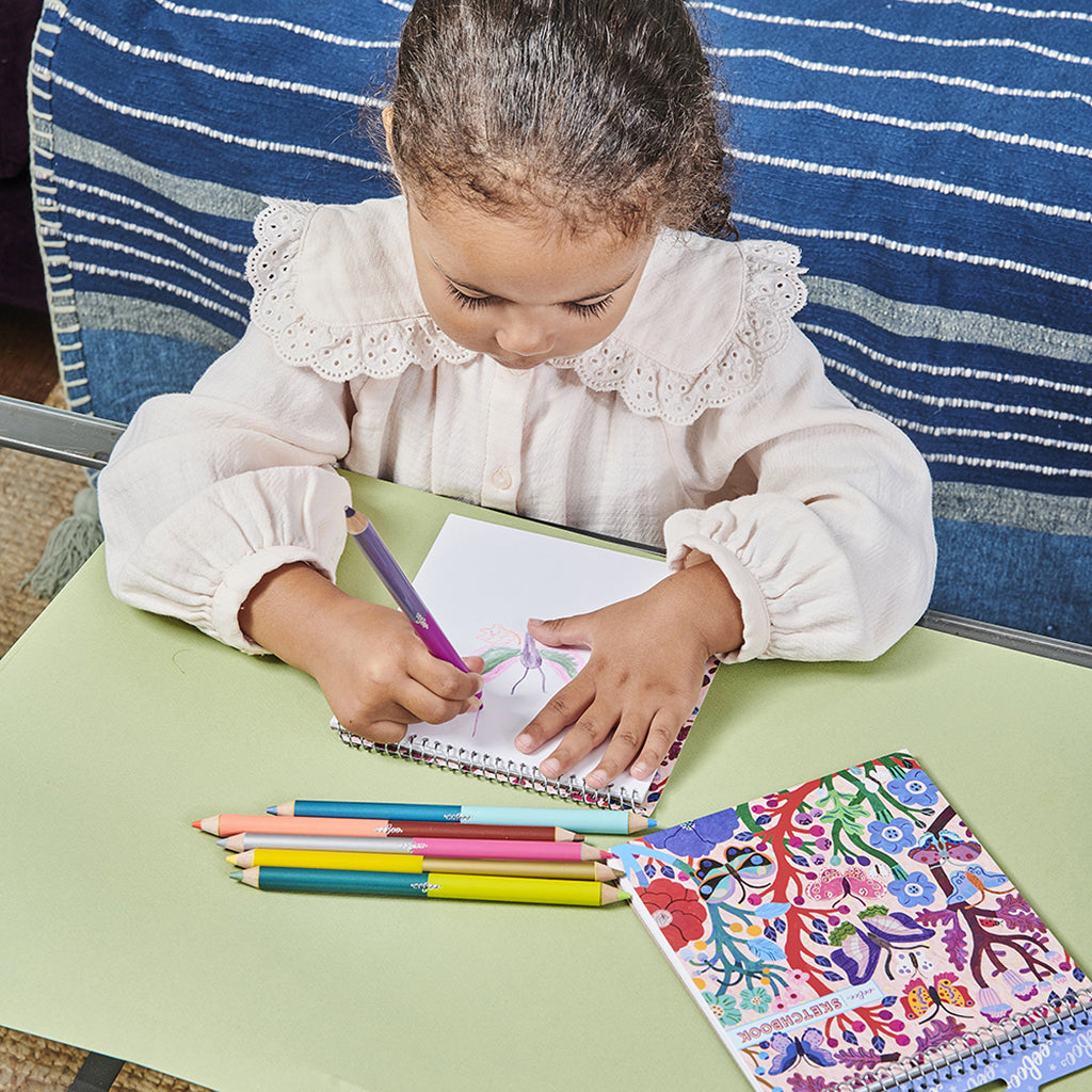 eeBoo 6 dubbla färgpennor jumbo, Fjärilar