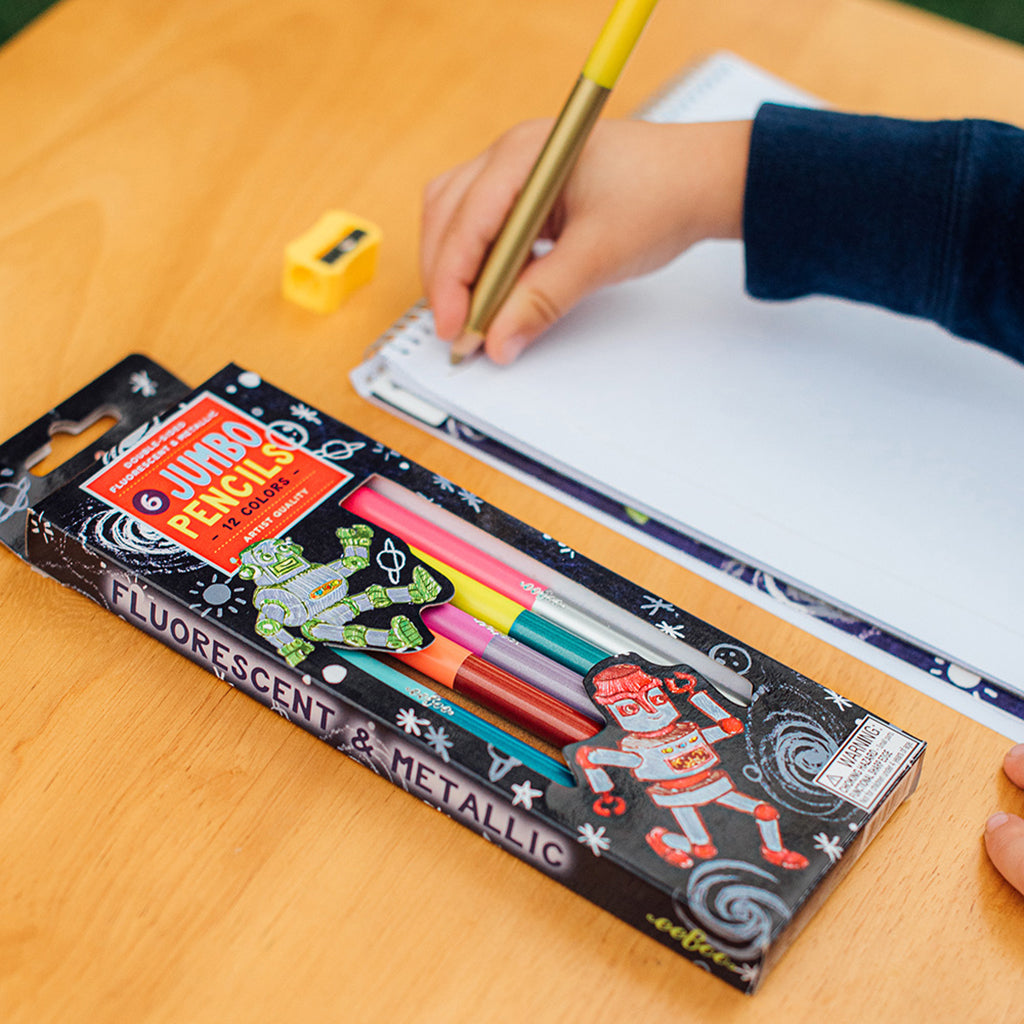 eeBoo 6 dubbla färgpennor jumbo, Robot