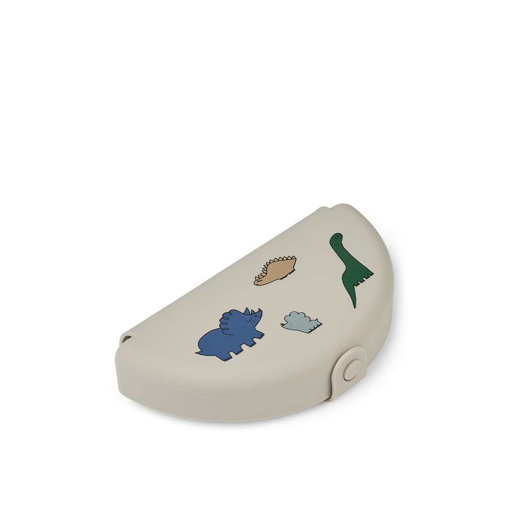Liewood Eugene vikbar matlåda i silikon – Dinosaurus/Mist