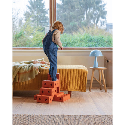 Modu byggeleksaker i skum, Explorer set, 20 delar – Burnt orange/Dusty green