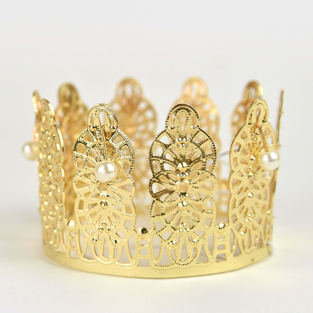 Den goda Fen, Prinsesskrona i metall med pärlor - guldfärgad