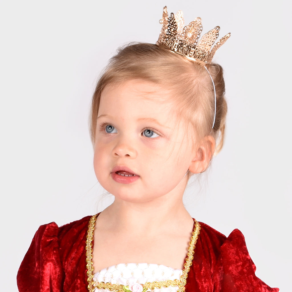 Den goda Fen, Prinsesskrona i metall med pärlor - guldfärgad