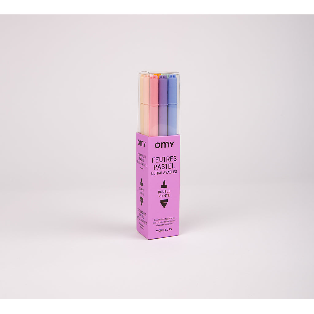 Omy Filtpennor, 9 st - Pastell