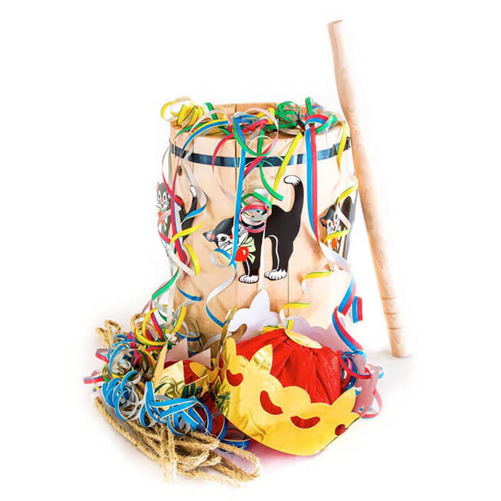 Fastelavnstøndesæt i træ, liten 35 cm - 4-7 år