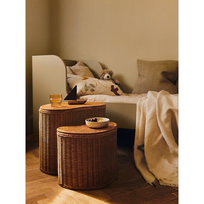 ferm Living flätade förvaringskorgar, Willora natural, 2-pack