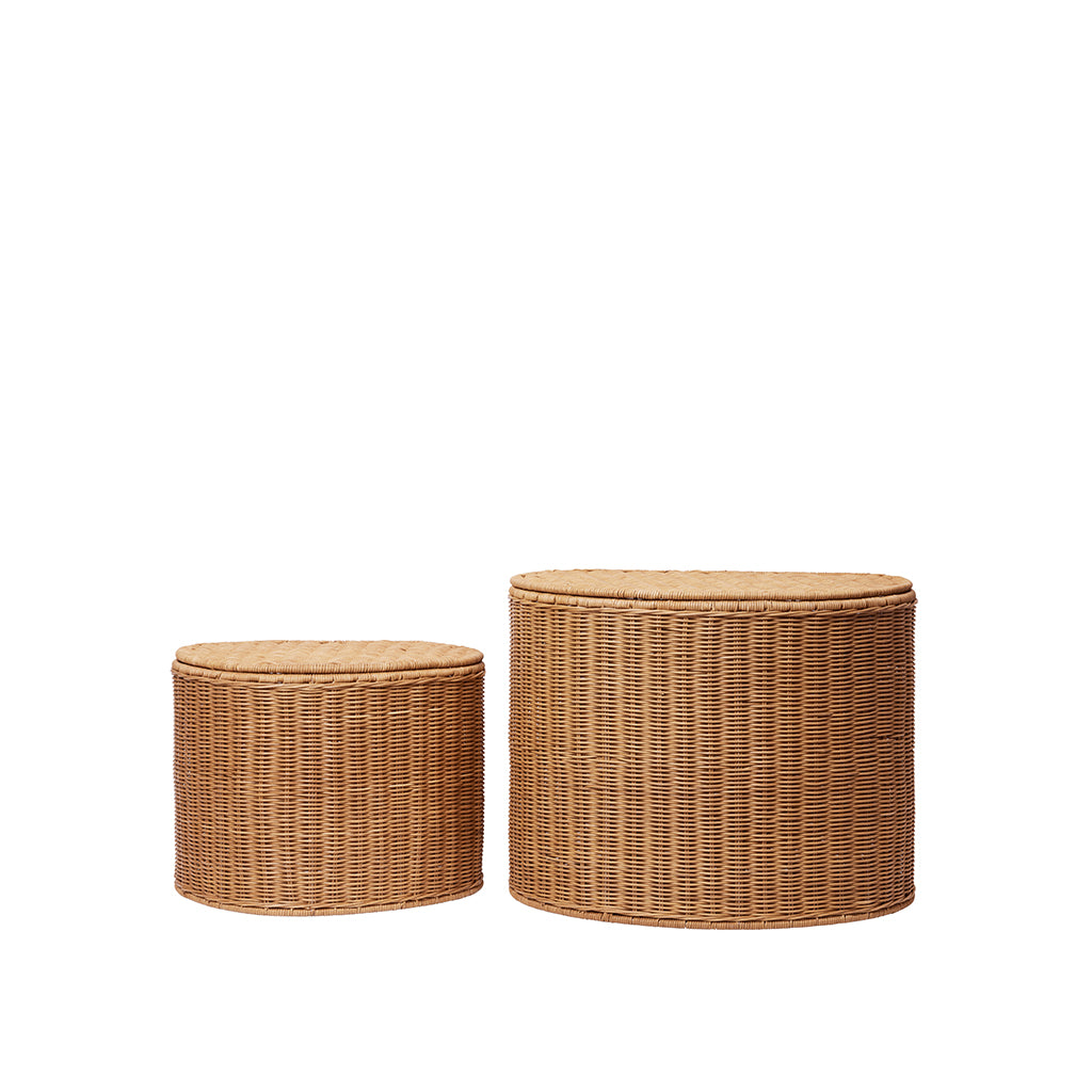 ferm Living flätade förvaringskorgar, Willora natural, 2-pack