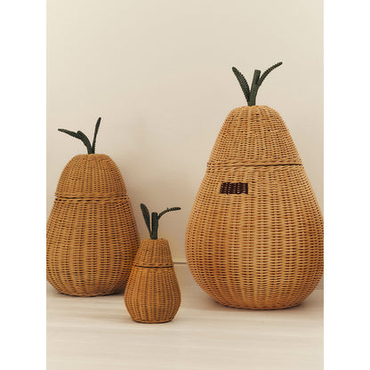 ferm Living Pear Storage, flettet kurv i rattan - extra Large
