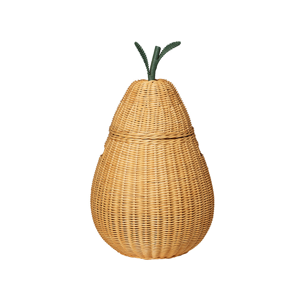 ferm Living Pear Storage, flettet kurv i rattan - extra Large