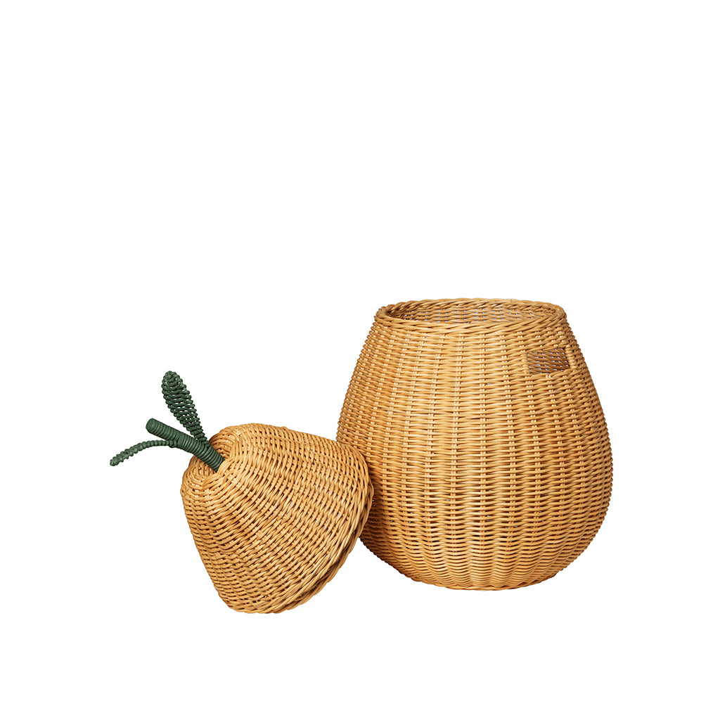 ferm Living Pear Storage, flettet kurv i rattan - extra Large