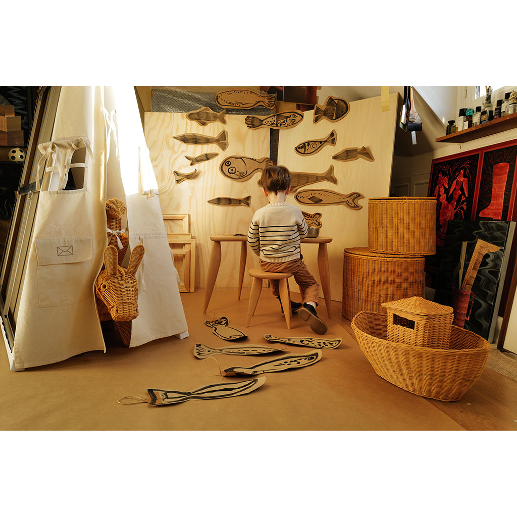 ferm Living Feve Kids barnbord, Natural Ash