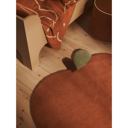 ferm Living tuftad matta, Apple - Brown clay