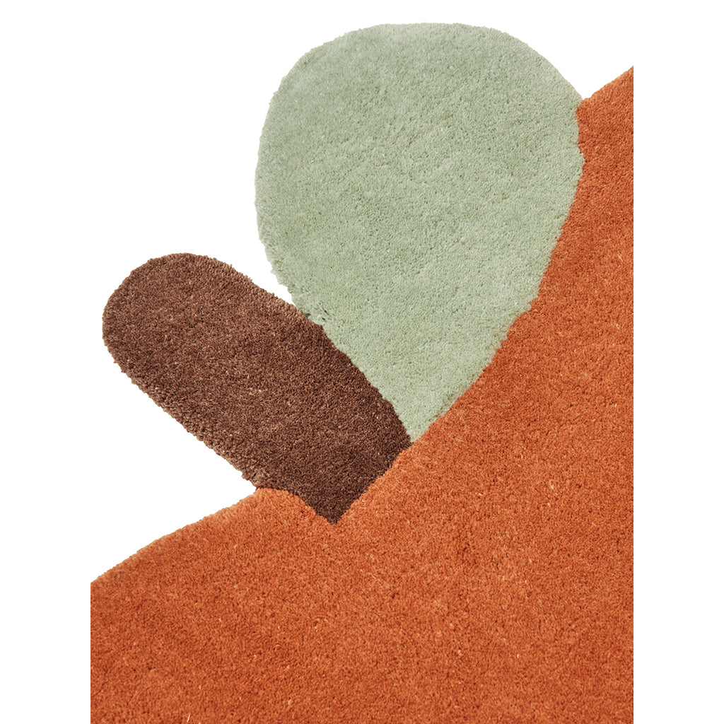 ferm Living tuftad matta, Apple - Brown clay
