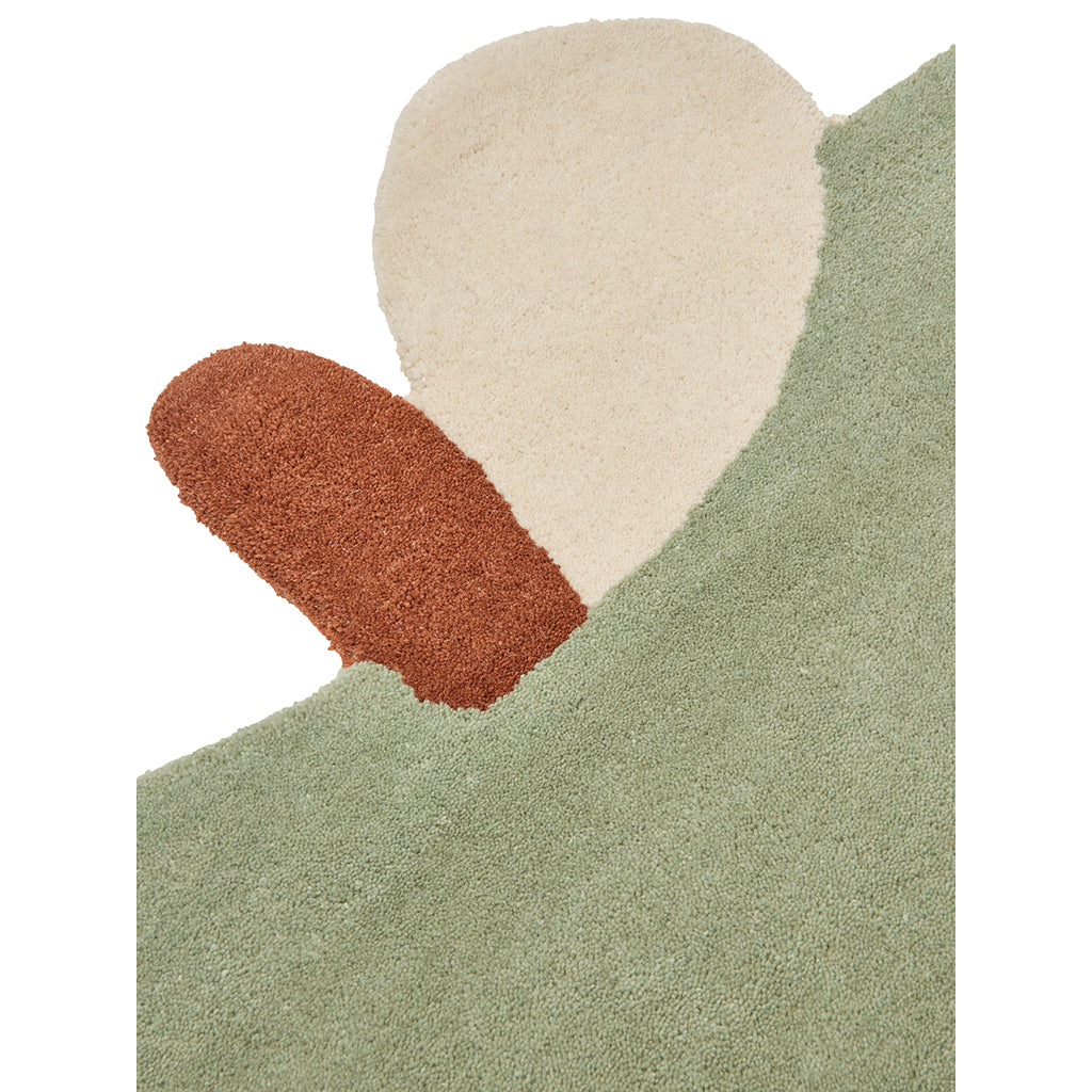 ferm Living tuftad matta, Apple - Tea green