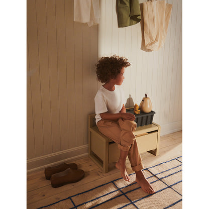 ferm Living barnbänk med förvaring, Little Architect förvaringsbänk - Poppy Red