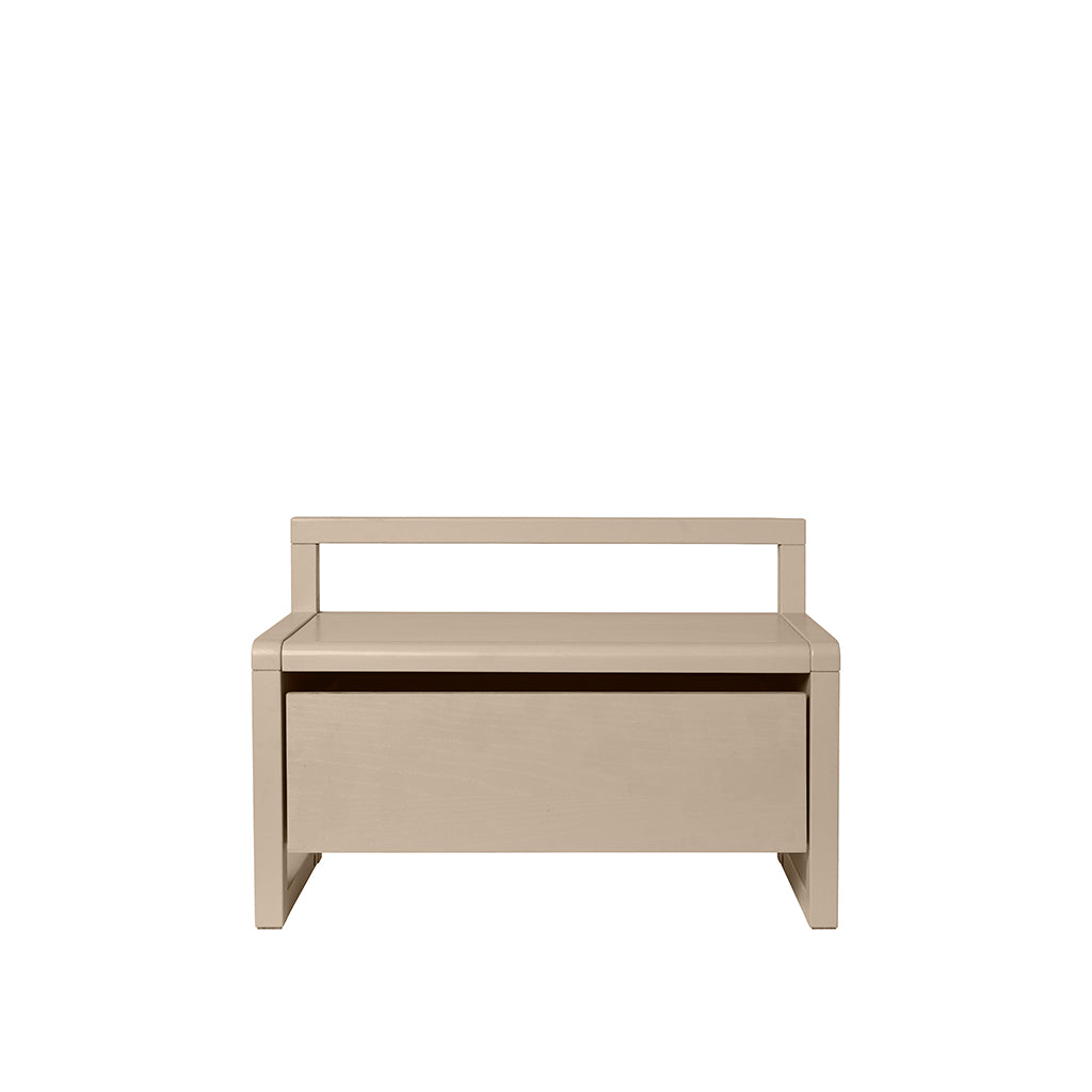 ferm Living bänk för barn med förvaring, Little Architect storage bench - Cashmere