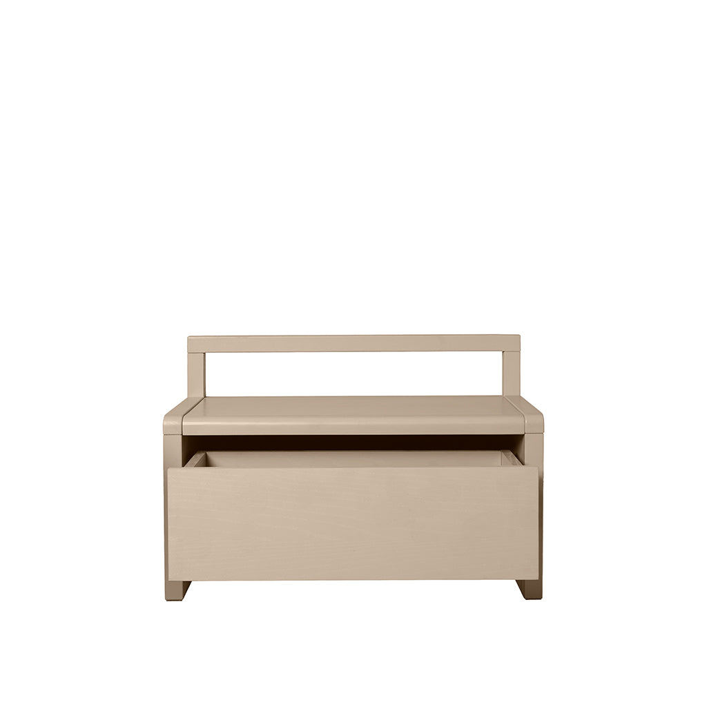 ferm Living bänk för barn med förvaring, Little Architect storage bench - Cashmere
