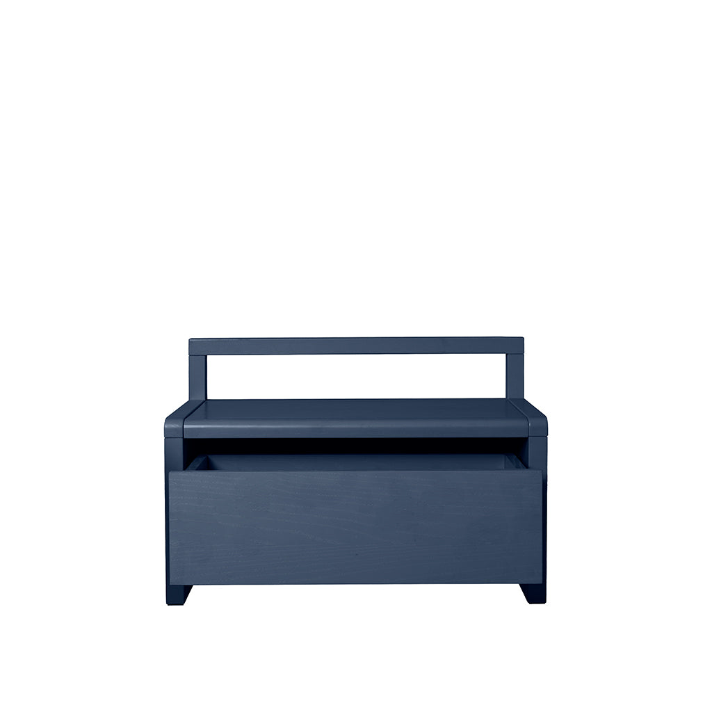 ferm Living barnbänk med förvaring, Little Architect storage bench - Dark blue