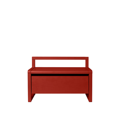 ferm Living barnbänk med förvaring, Little Architect förvaringsbänk - Poppy Red