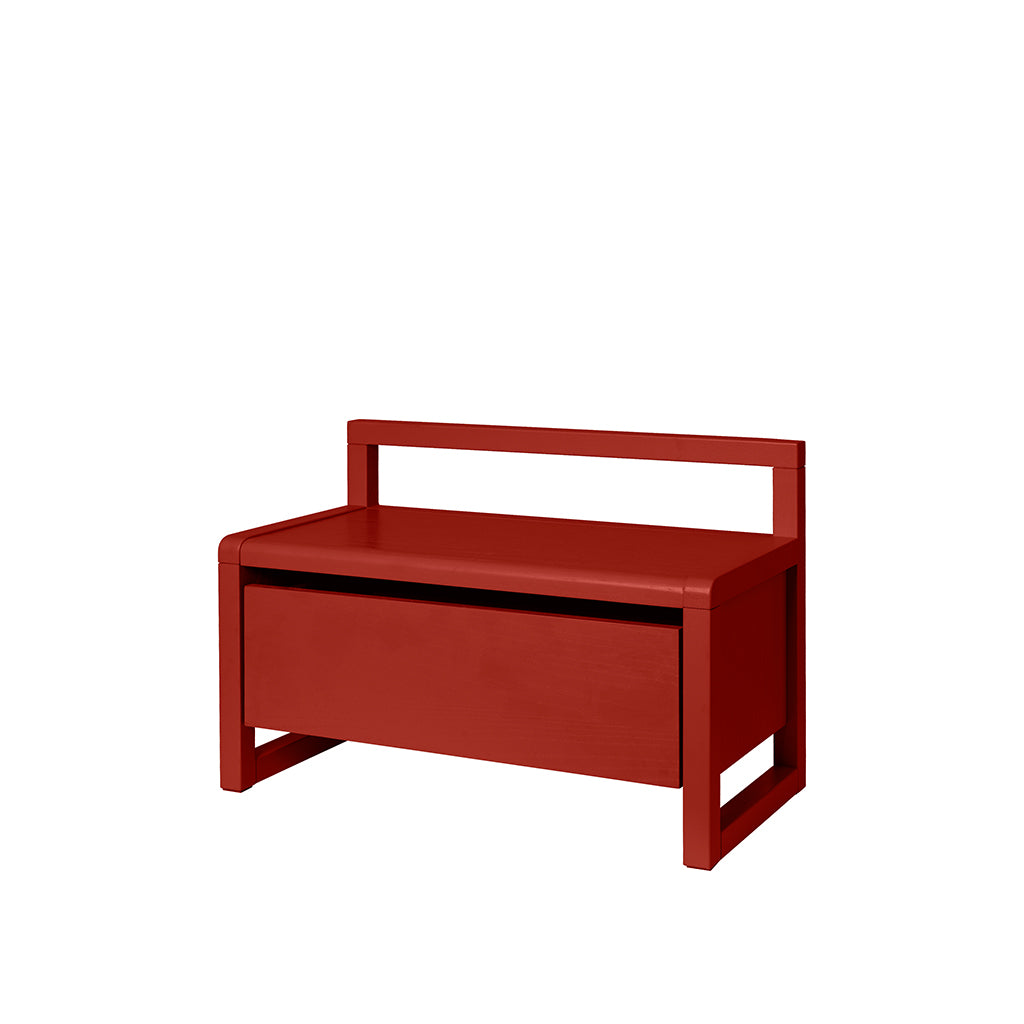 ferm Living barnbänk med förvaring, Little Architect förvaringsbänk - Poppy Red