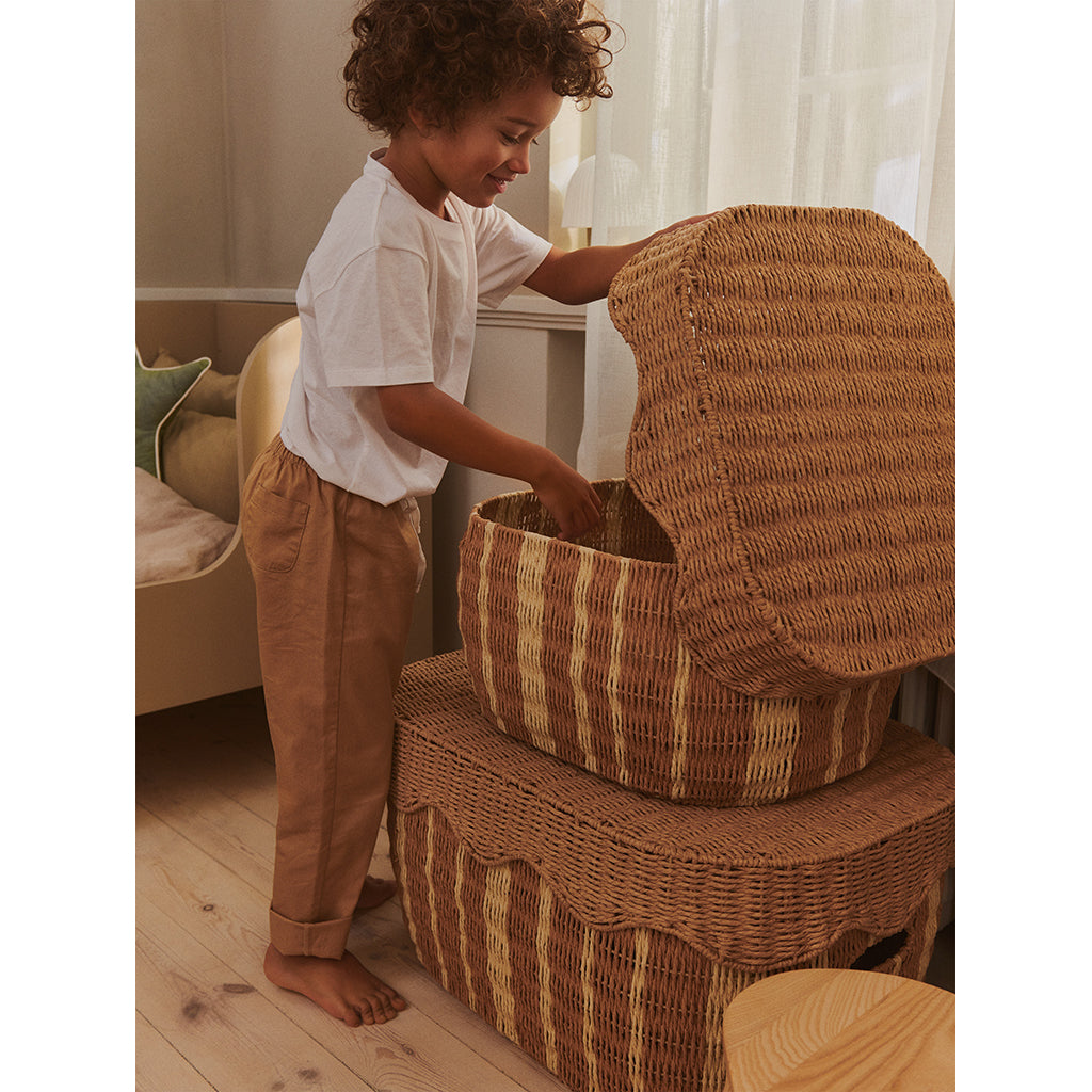 ferm Living Rivan korgset, set med 2 st - Natural/off-white
