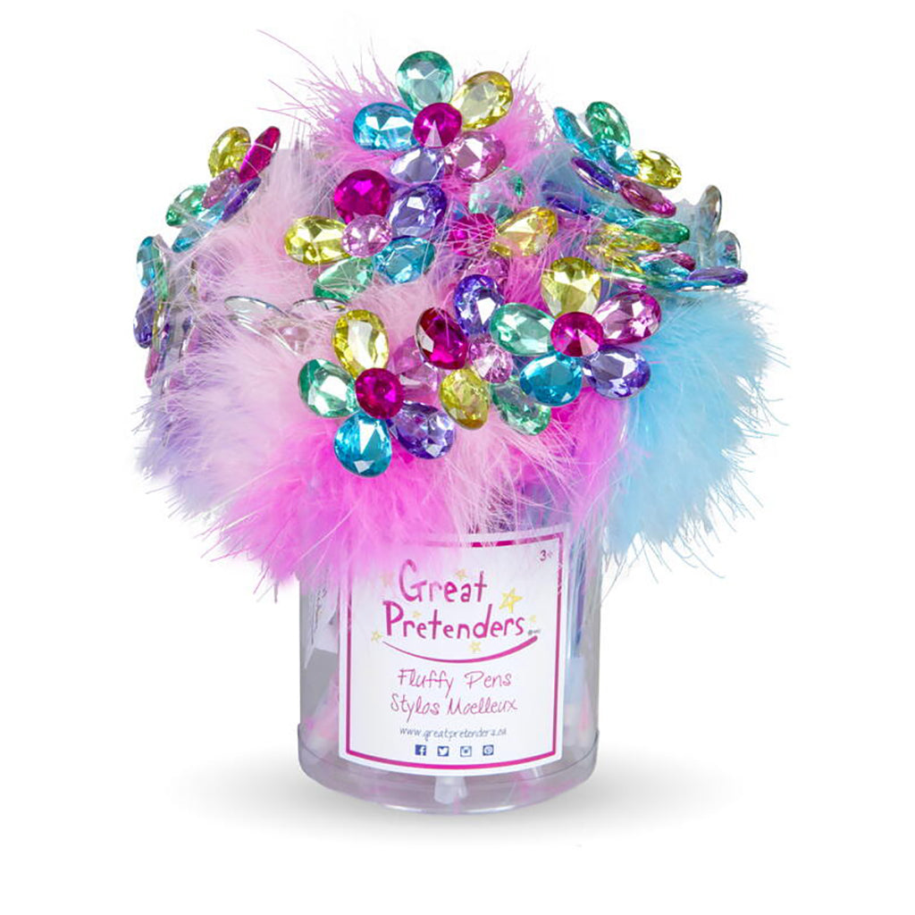 Great Pretenders Kulspetspenna med blomma och fjäder, olika färger