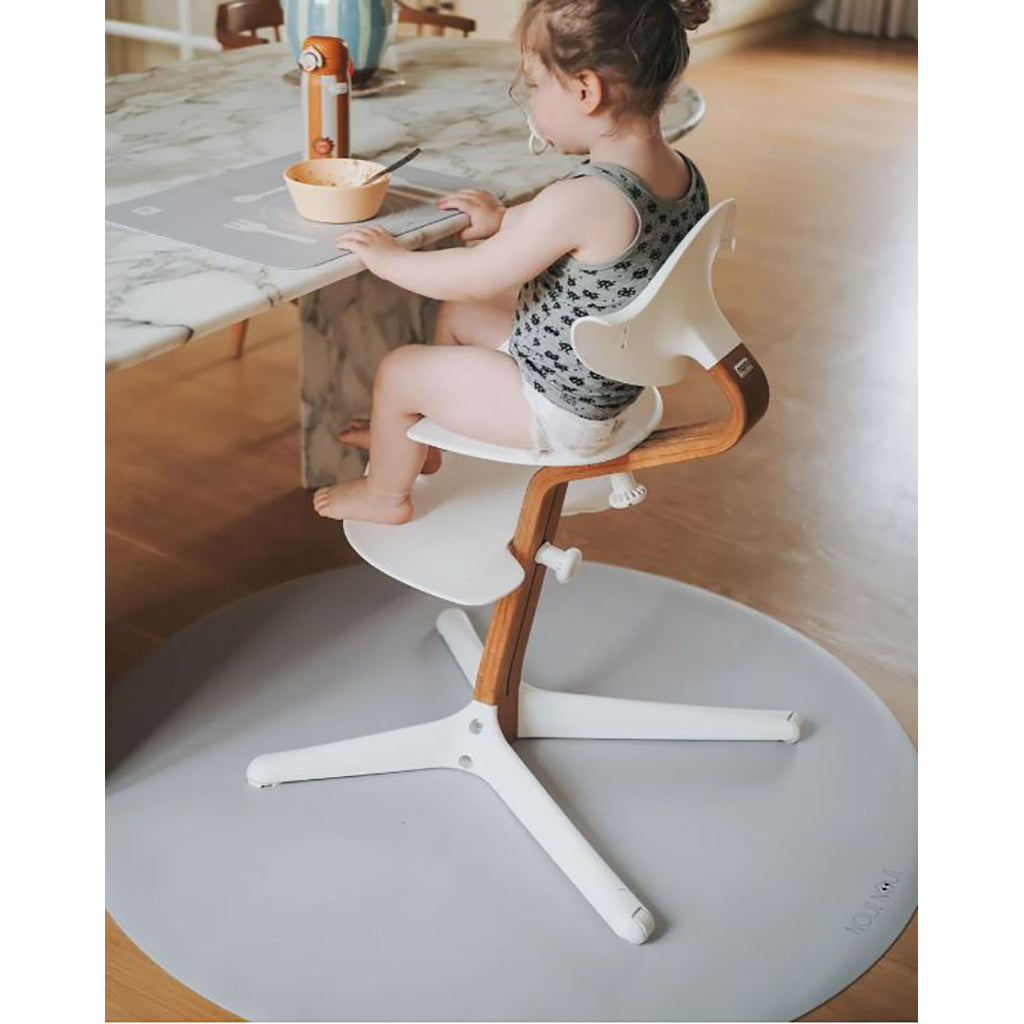 Noui Noui Golvmatta, stolunderlägg, rund – Grey Powder