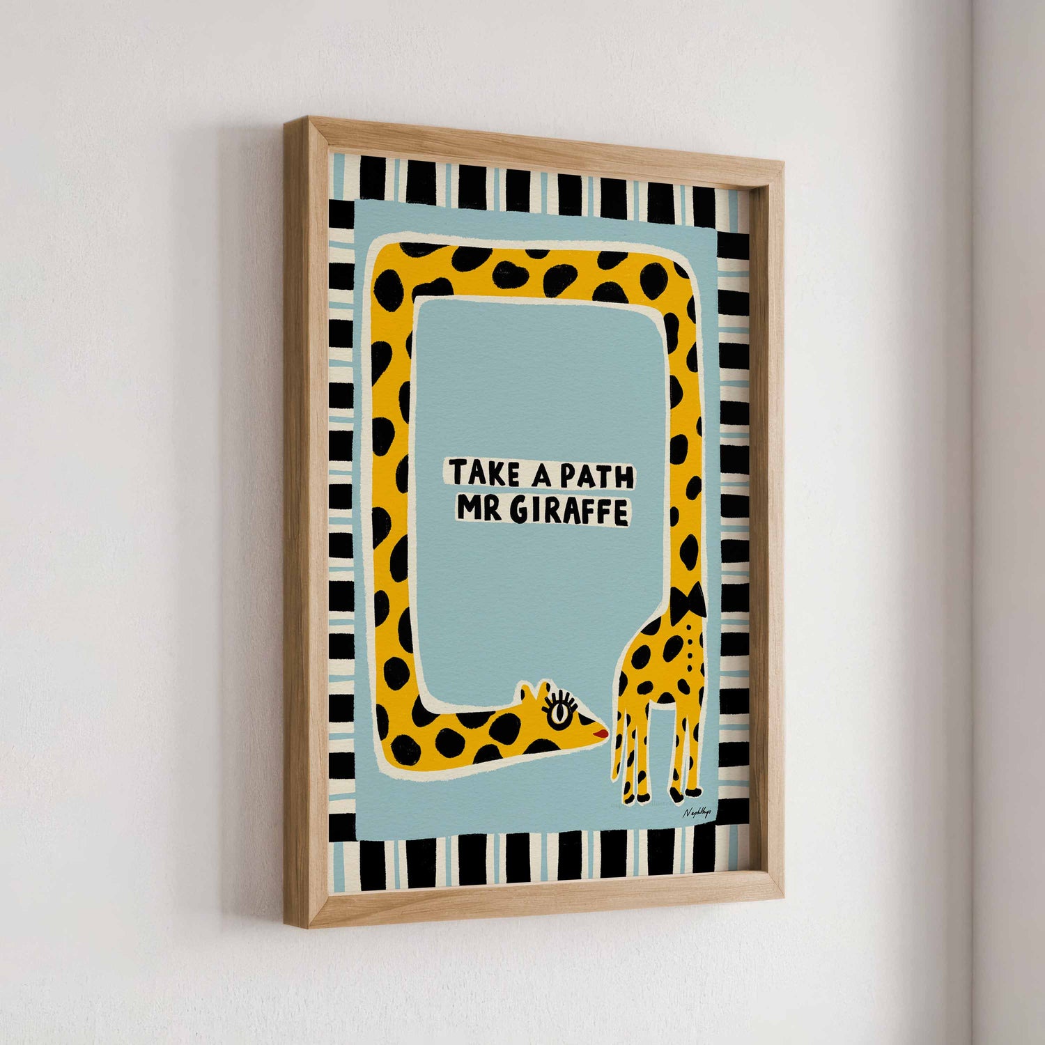 Nephthys Illustrated plakat, Take af Path Mr Giraffe – A4