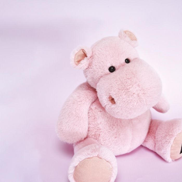 Flodhest-bamse med denimjacka, Histoire D&