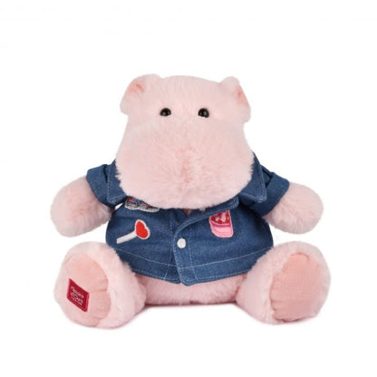 Flodhest-bamse med denimjacka, Histoire D&