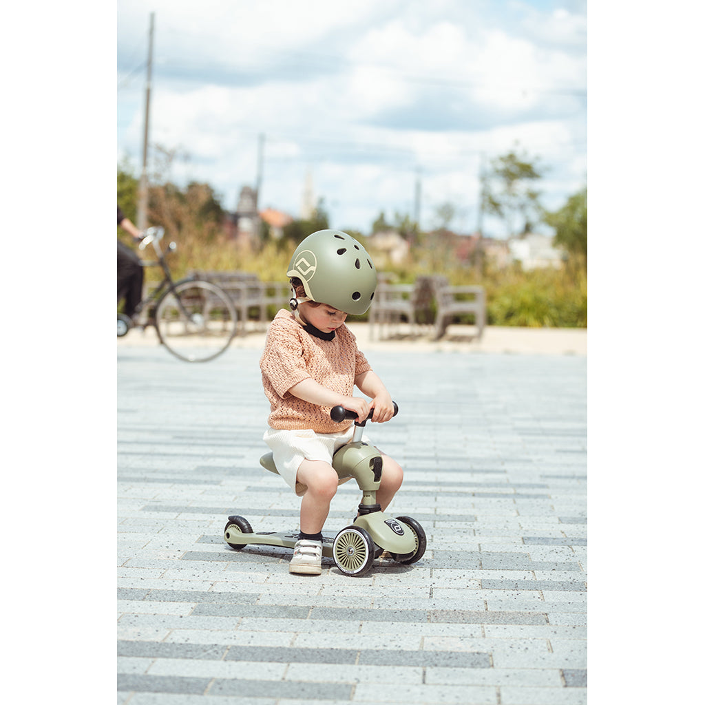 Scoot and Ride Highway Kick 1, sparkcykel - Olive