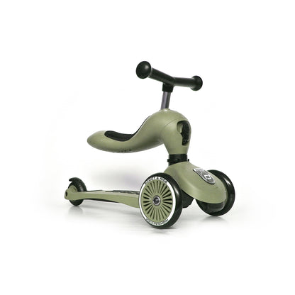 Scoot and Ride Highway Kick 1, sparkcykel - Olive