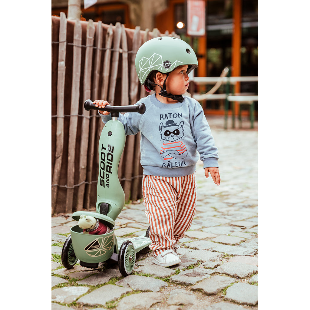 Scoot and Ride, Highway Kick 1, Push &amp; Go sparkcykel med skjutstång - Stål