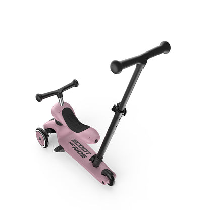 Scoot and Ride, Highway Kick 1, Push &amp; Go sparkcykel med skubbtang - Wildberry