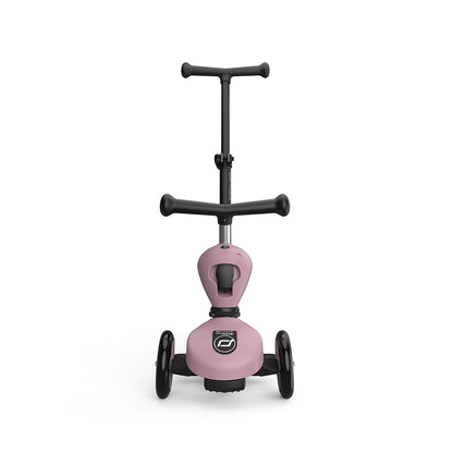 Scoot and Ride, Highway Kick 1, Push &amp; Go sparkcykel med skubbtang - Wildberry