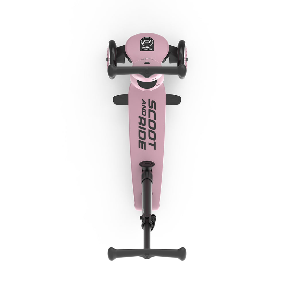 Scoot and Ride, Highway Kick 1, Push &amp; Go sparkcykel med skubbtang - Wildberry