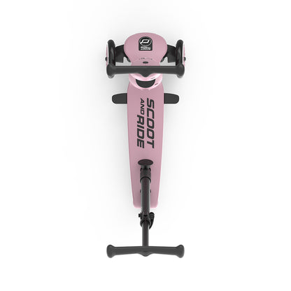 Scoot and Ride, Highway Kick 1, Push &amp; Go sparkcykel med skubbtang - Wildberry