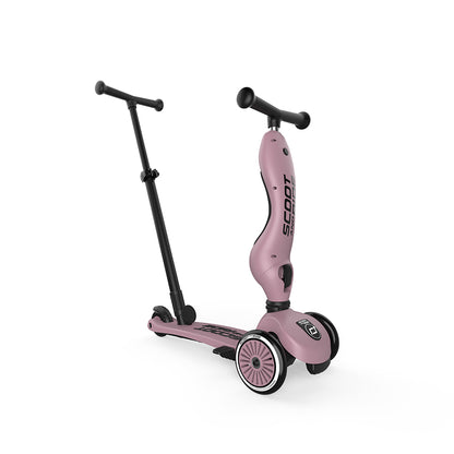 Scoot and Ride, Highway Kick 1, Push &amp; Go sparkcykel med skubbtang - Wildberry
