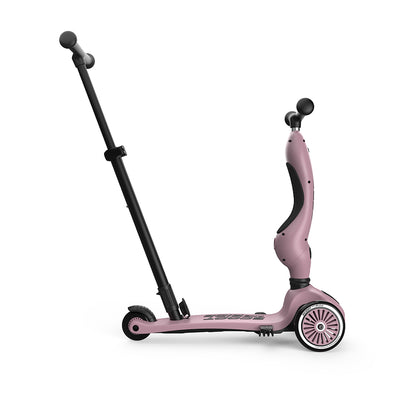 Scoot and Ride, Highway Kick 1, Push &amp; Go sparkcykel med skubbtang - Wildberry