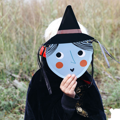 Meri Meri papperstallrikar, Halloween häxa med hår - 8 st.