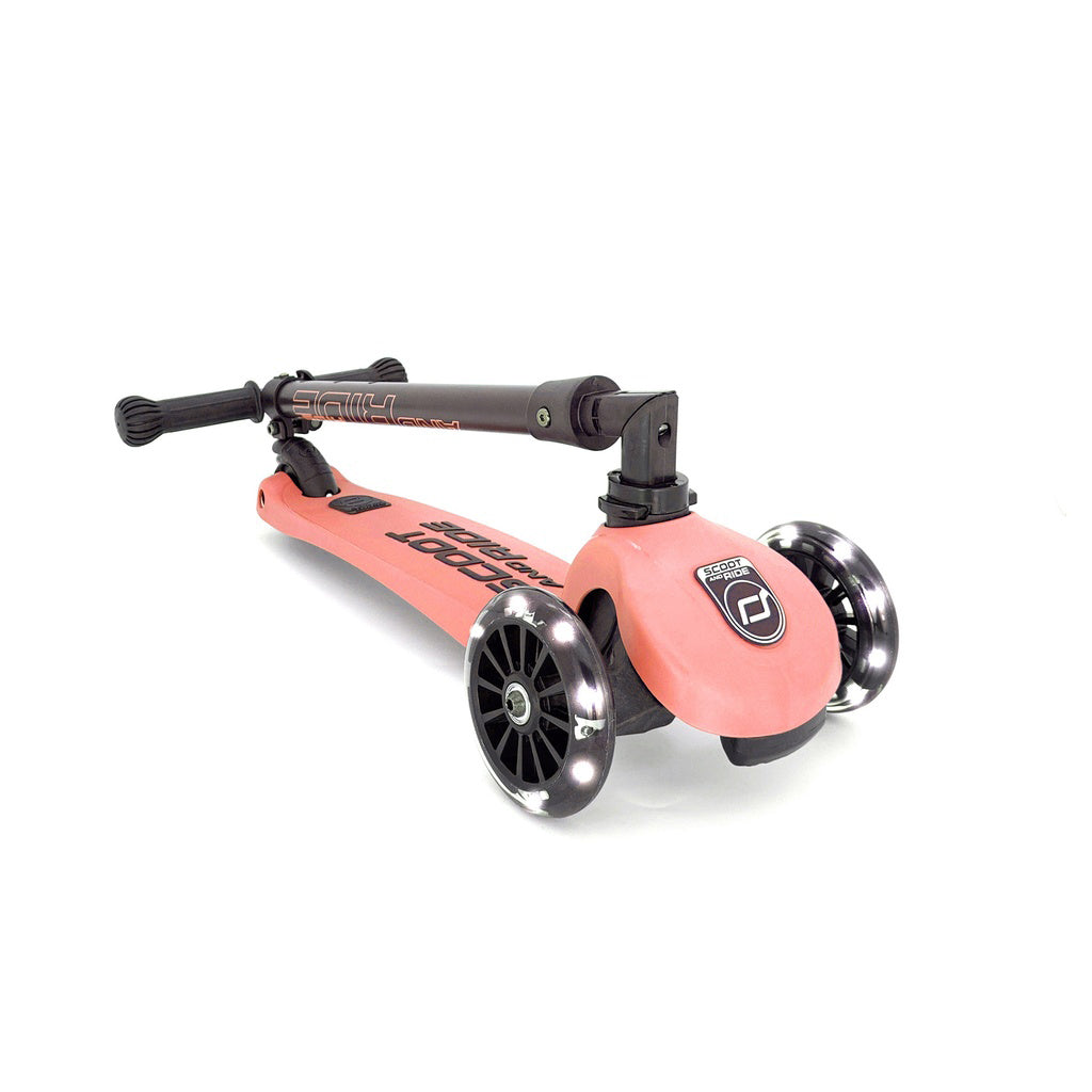Scoot and Ride Highway Kick 3, sparkcykel - LED Peach