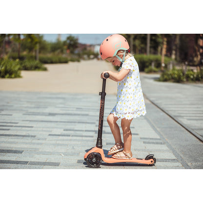 Scoot and Ride Highway Kick 3, sparkcykel - LED Peach